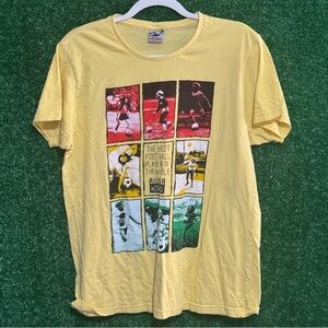 bob marley yellow soccer t